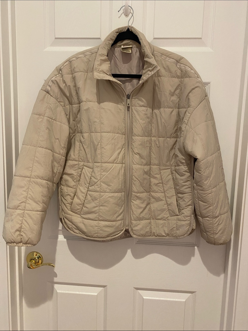 Avalanche Quilted Light Weight Jacket - Beige/Cream